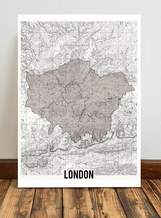plakaty Londyn mapa plakat  50x70 cm / A3 / A4