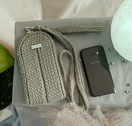 etui na telefon Torebka - case na telefon Phases, szałwia