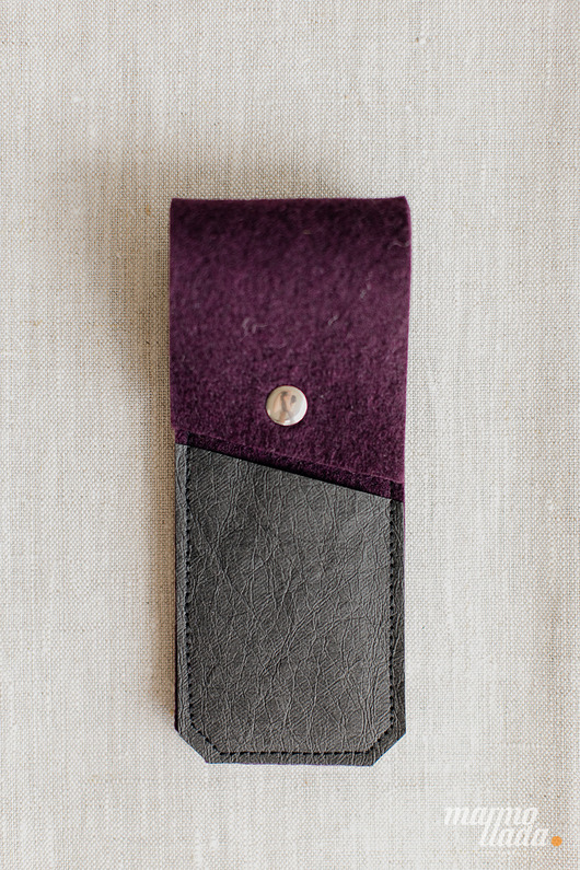 piórniki Marmollada - etui filcowe NA OŁÓWKI oberżyna + C