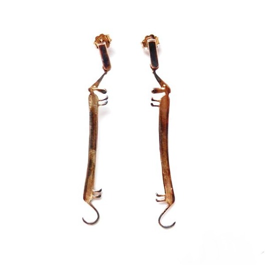 kolczyki srebrne Kolczyki srebrne- Jamniki brązowe