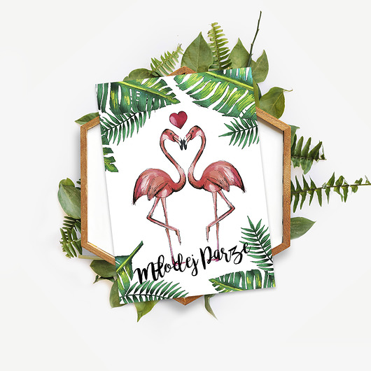 Kartka na ślub "Tropical Love" Joanna Klupś