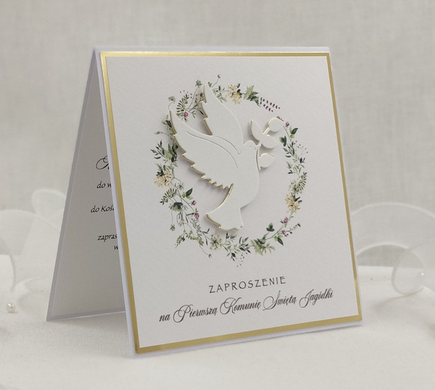 zaproszenia na komunię Zaproszenia na Komunię, wzór 18C