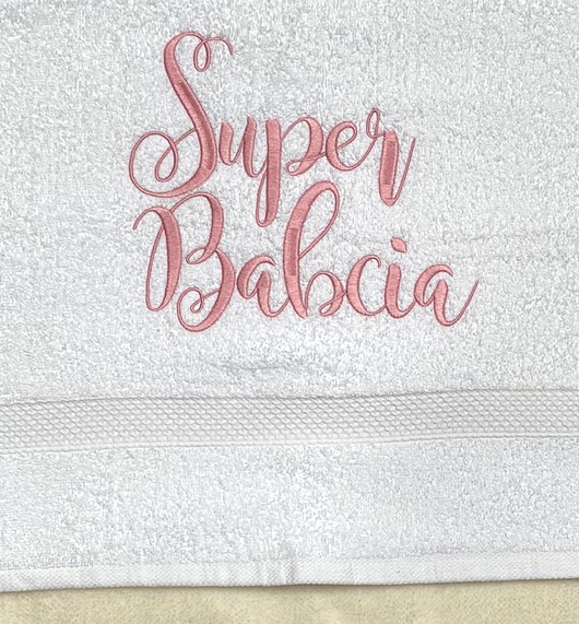 tekstylia - różne Haftowany Ręcznik Super Babcia - na prezent