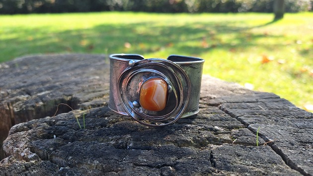 bransoletki wire wrapping Spirala - bransoletka regulowana