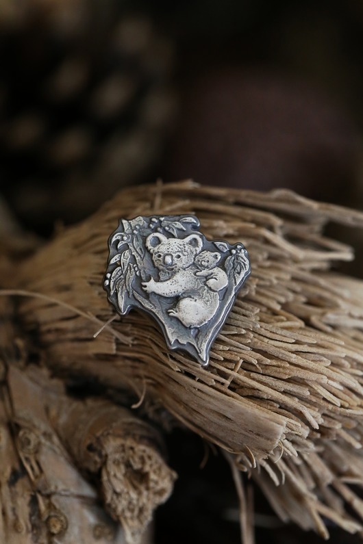 broszki Misie Koala broszka - przypinka ze srebra