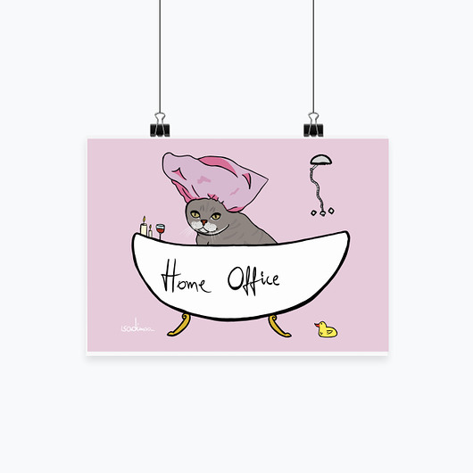 grafiki i ilustracje Home Office - plakat