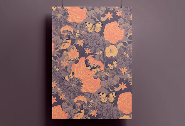 grafiki i ilustracje Plakat - kolaż - Garden - 30x40