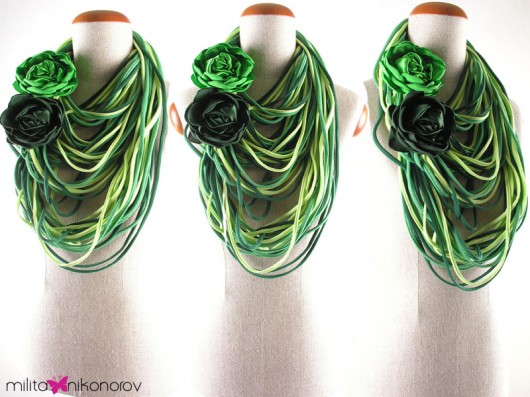 Naszyjnik dzianinowy :: Green milita nikonorov
