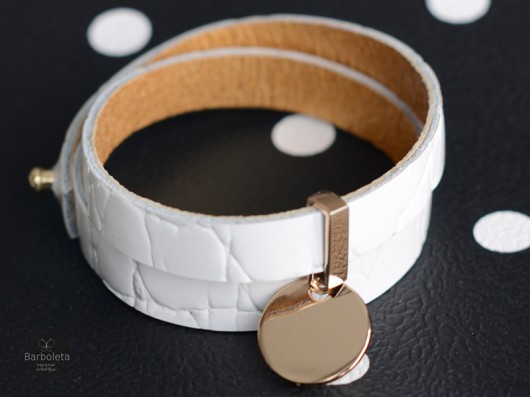 white croco + gold barboleta