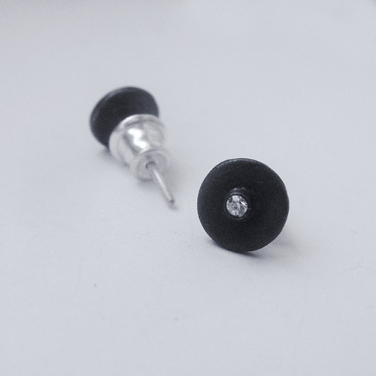 kolczyki z kamieniami Kolczyki OKRĄG