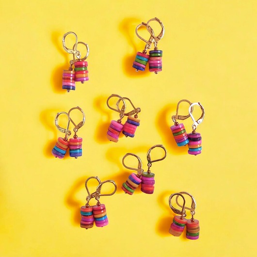 kolczyki z kamieniami Kolczyki : SUMMER collection: masa perłowa : krótkie