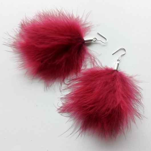 kolczyki z piórami PIÓRKO kolczyki