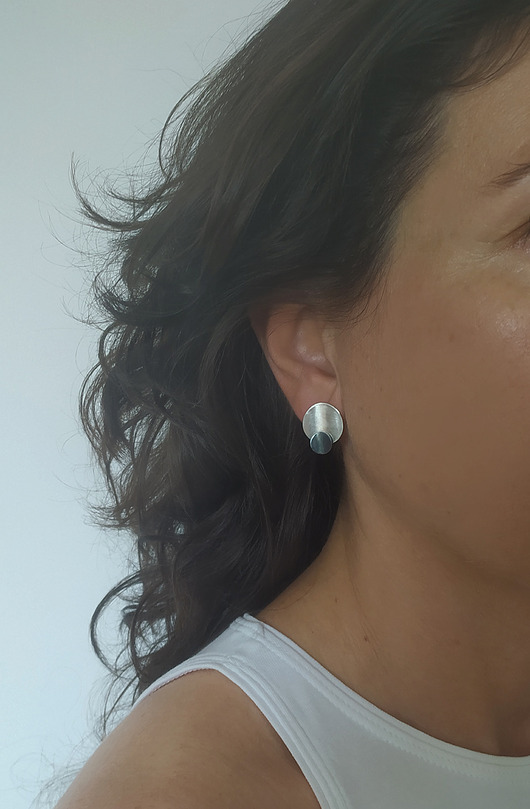 kolczyki srebrne Kolczyki PLATES B, srebro 925