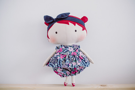 lalki Lalka Tilda Karminowa