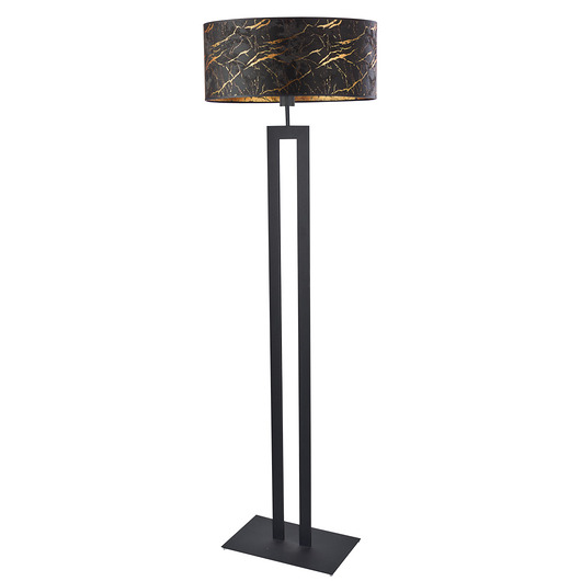 lampy podłogowe Elegancka lampa stojąca do salonu z abażurem KALIFORNIA MARMUR