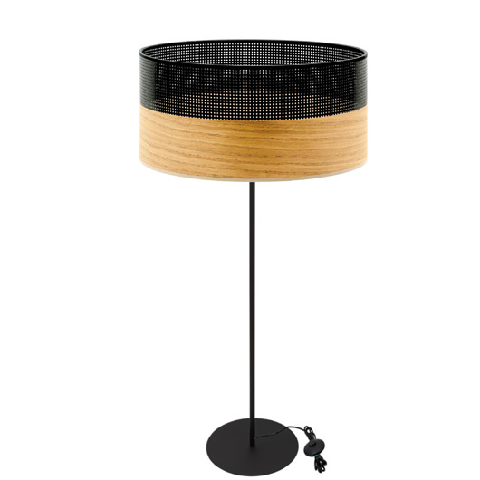 lampy podłogowe Podłogowa lampa z nowoczesnym abażurem o śr. 40 cm