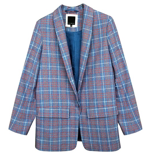 marynarki damskie Marynarka niebieska krata