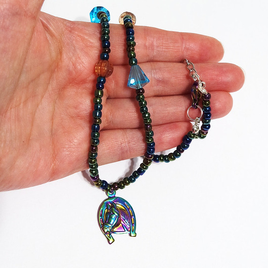 naszyjniki - inne Naszyjnik koń, podkowa - kolekcja Starlight