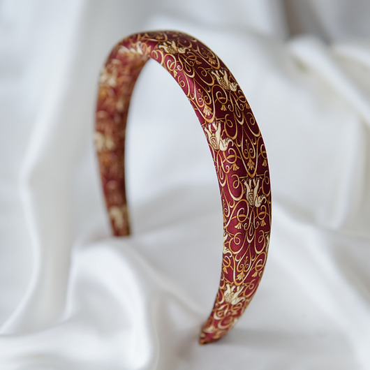 opaski do włosów Opaska z jedwabnego krawata słonie