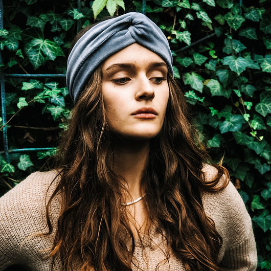 Grey Velvet Turban - Opaska Girlsband