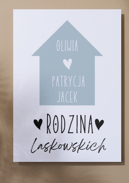 plakaty Plakat do domu z imionami