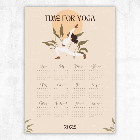 kalendarze i plannery Plakat Kalendarz 2025 Time for YOGA