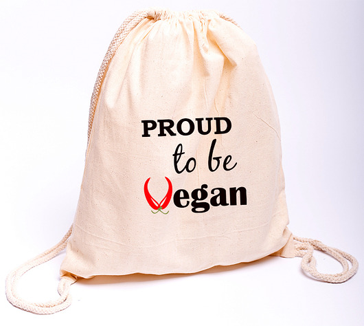 Plecak bawełniany - PROUD TO BE VEGAN AllbagAllprints