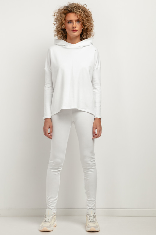 legginsy Spodnie dresowe legginsy T382, białe
