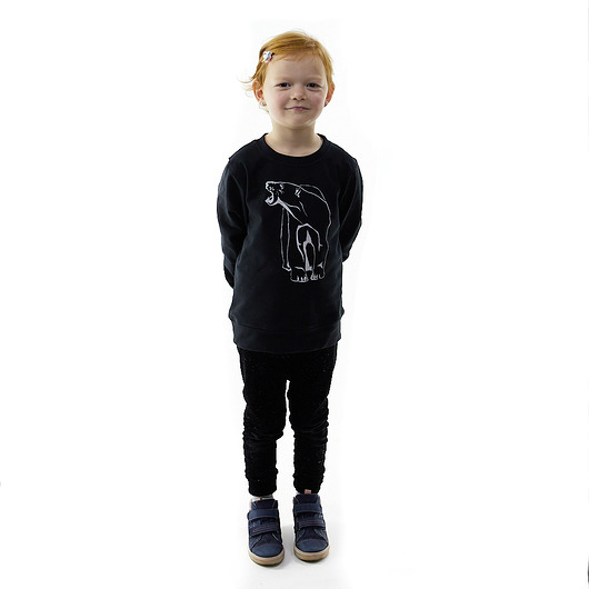 bluzy dla chłopców Bluza dziecięca z haftem misia polarnego
