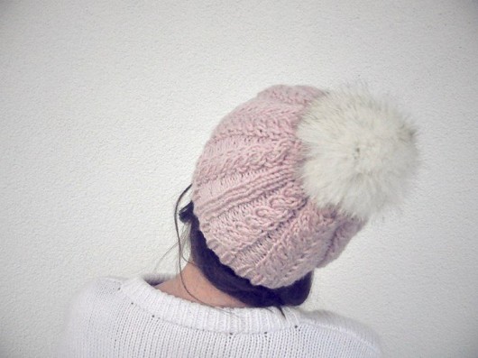 BRAID Pink Pompon z futra KNTK
