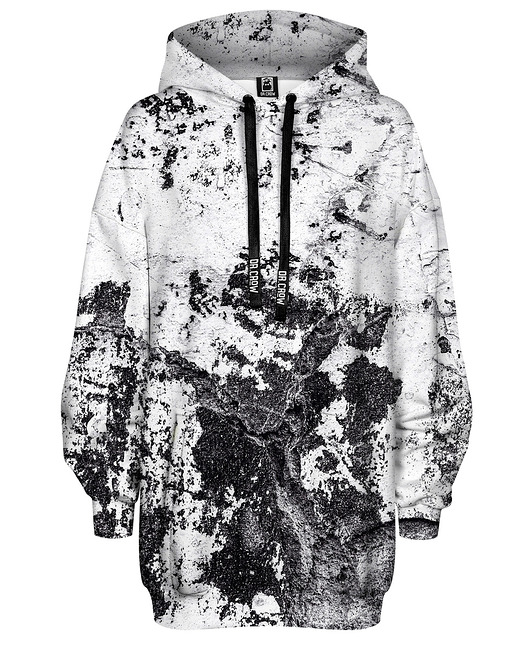 bluza z kapturem damska Bluza Oversize Tunika DR.CROW Marble Grey
