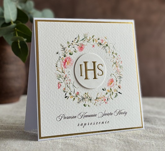 zaproszenia na komunię Zaproszenia na komunię, wzór 48