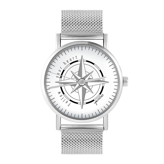 zegarki unisex Zegarek - Kompas - bransoleta mesh