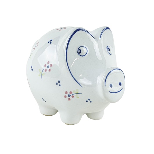 figurki i rzeźby Ceramiczna świnka skarbonka, portugalski design, lata 70, produkcja: Portugalia