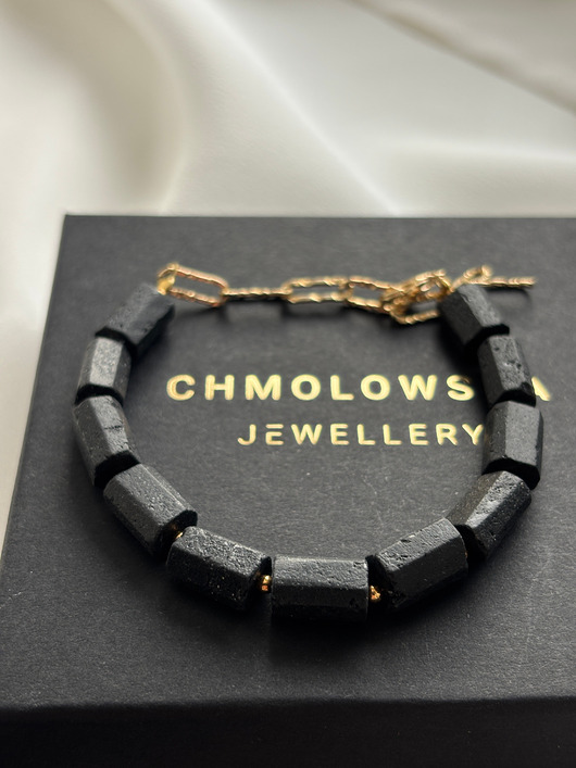 bransoletki z kamieni naturalnych Bransoletka damska Turmalin Surowy