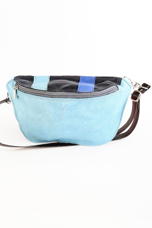 Nerka Skórzana Torebka na pas BLUE STRIPE CADOaccessories