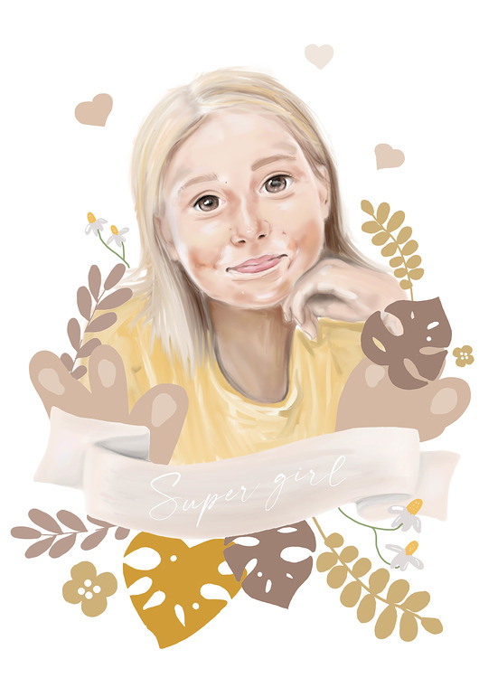 grafiki i ilustracje Portret bajkowy/ilustracyjny.
