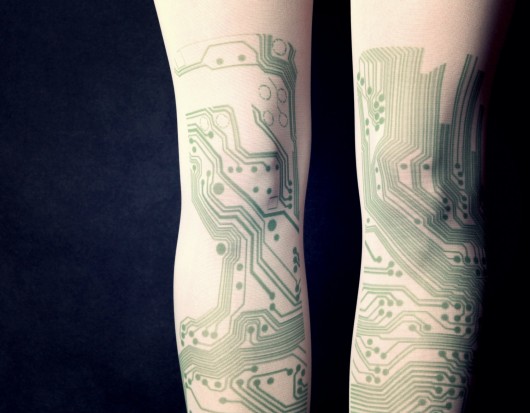 Rajstopy Tattoo Tights - Obwód elektroniczny Kelly at large