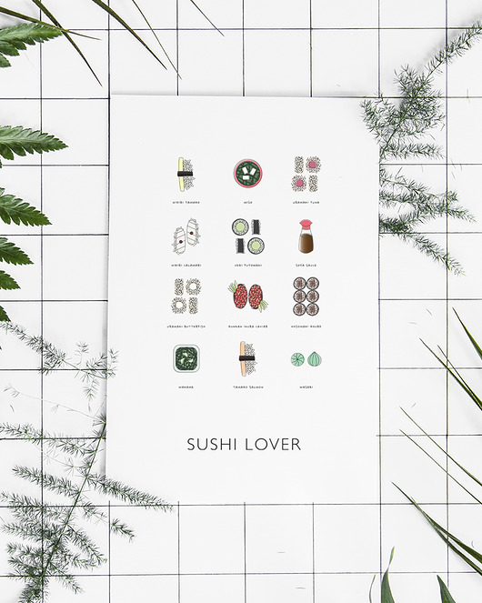 Plakat SUSHI LOVER beleco