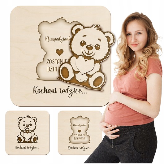 kartki scrapbooking Kochani Rodzice ZOSTANIECIE DZIADKAMI Informacja dla dziadków o ciąży 1SZT