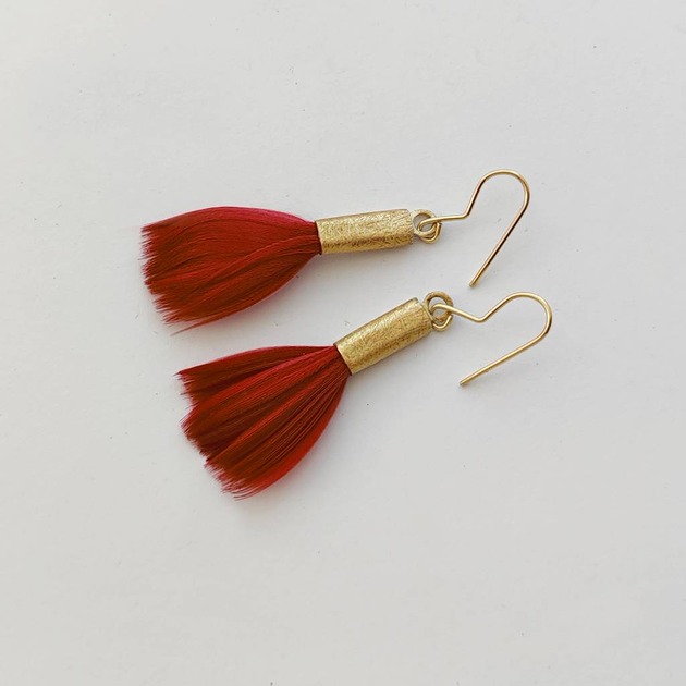 kolczyki z piórami PIÓRKO kolczyki