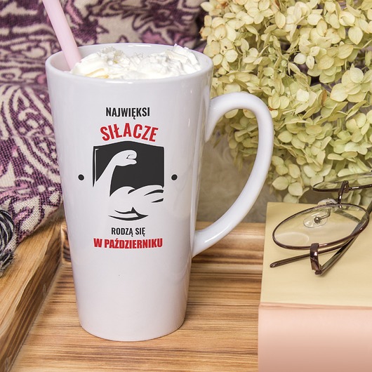 Kubek Latte urodzinowy- Siłacz (miesiąc) AllbagAllprints