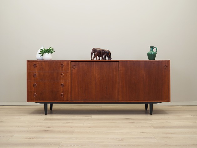 komody i szafki Sideboard tekowy, duński design, lata 70, produkcja: Dania