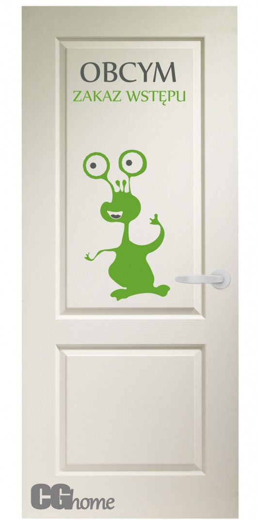 naklejki ścienne do pokoju dziecka OBCYM zakaz wstępu