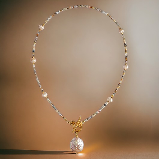 chokery Naszyjnik OPAL peruwiański & PERŁY