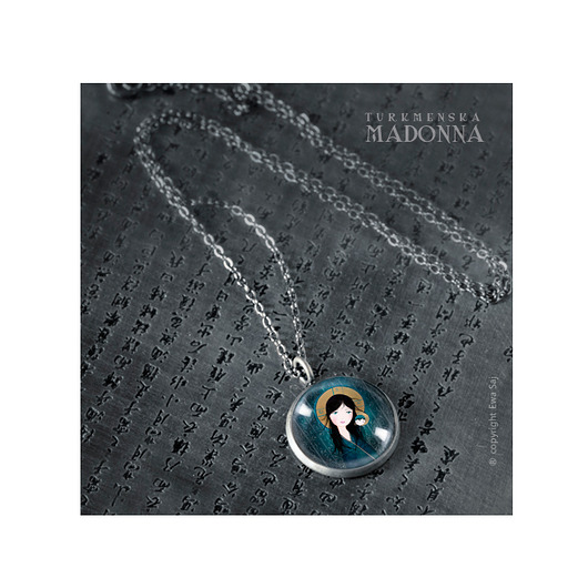 wisiory Madonna Turkmeńska - delikatny naszyjnik