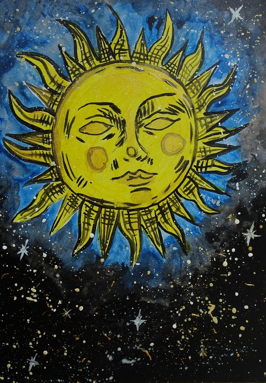 obrazy Obraz do salonu astrologia słońce