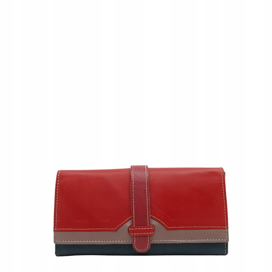 portfele damskie Portfel damski skórzany pojemny duży miejsce na karty bilon OLIVKA