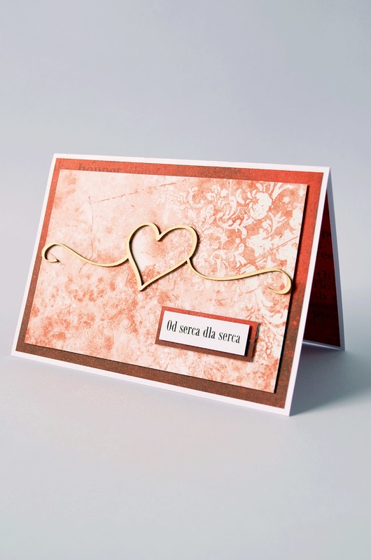 kartki scrapbooking Kartka miłosna: Od serca dla serca