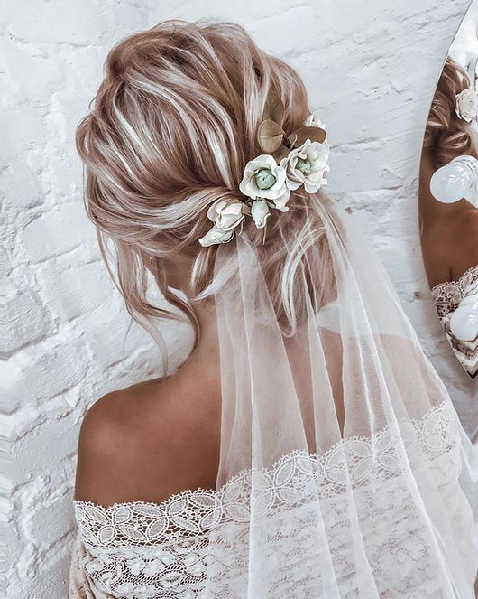 Ślubne ozdoby do włosów Delikatny długi welon do sukni boho